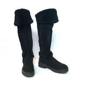 Vintage Manas Lea Foscati Angela Fur Cuffed Winter Boots